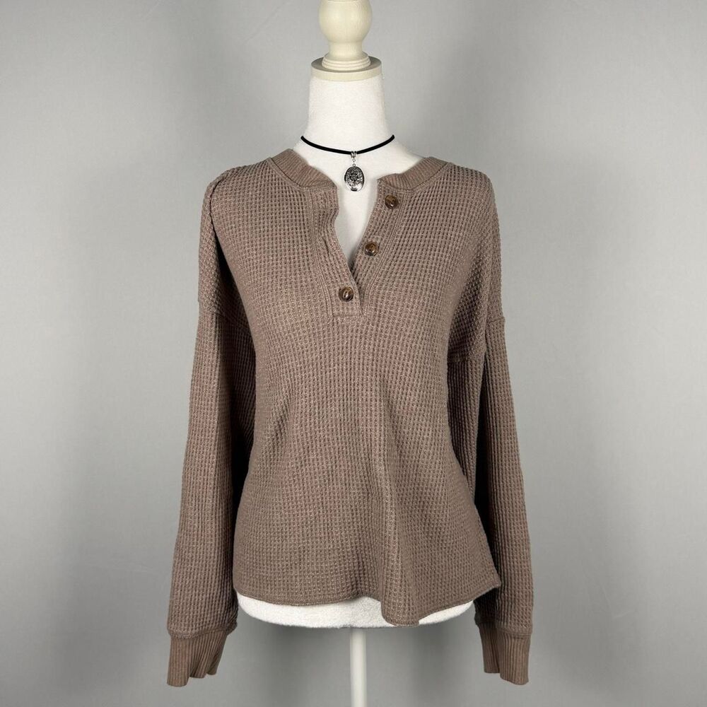 Old-navy Women's Brown and Tan Shirt